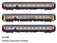 LS Models LS42300 - H0 - 3-tlg. Set Personenwagen Memling, SNCB, Ep. V